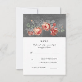 RSVP-Karte für blumengeschmückte und rustikale Hoc RSVP Karte