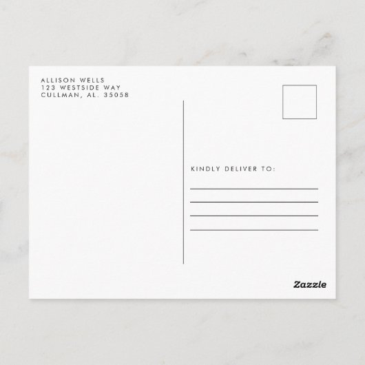 RSVP-Karte für Blumengold Postkarte (Rückseite)