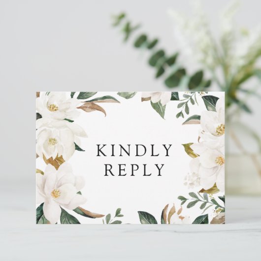 RSVP Karte für Blumenkost (Stehend Vorderseite)