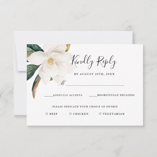 RSVP Karte für Blumenkost (Rückseite)