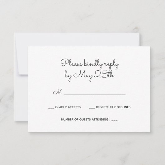 RSVP-Karte für Blumenkranz RSVP Karte (Vorderseite)