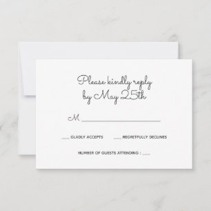 RSVP-Karte für Blumenkranz RSVP Karte