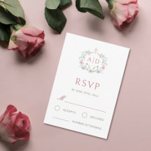 RSVP-Karte für Blumenrahmen