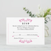 RSVP-Karte für Blumenzehen Einladung (Stehend Vorderseite)