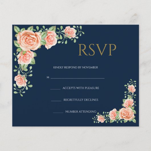 RSVP-Karte für Blumenzehen Flyer (Vorne)