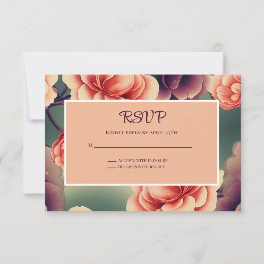 RSVP-Karte für Blumenzehen RSVP Karte (Vorderseite)