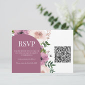 RSVP-Karte für Blumenzehen RSVP Karte (Stehend Vorderseite)