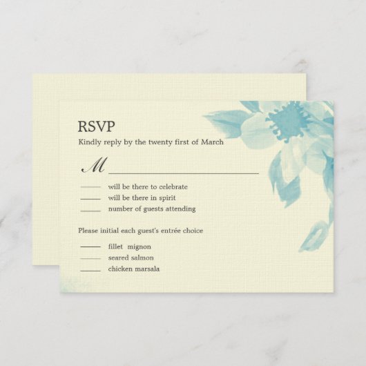 RSVP-Karte für Blumenzwiebeln RSVP Karte (Vorne/Hinten)