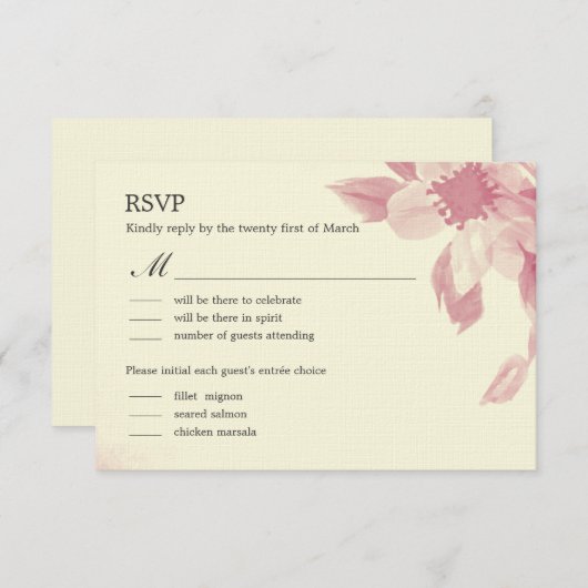 RSVP-Karte für Blumenzwiebeln RSVP Karte (Vorne/Hinten)