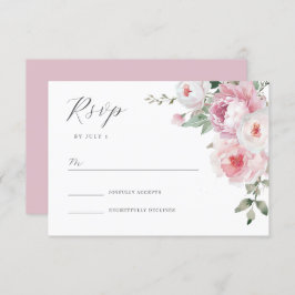 RSVP-Karte für Blush & Rose RSVP Karte