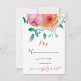 RSVP-Karte für Bohemische Fettfloral RSVP Karte