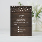 RSVP-Karte für Boots und Rose RSVP Karte (Stehend Vorderseite)