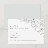 RSVP-Karte für botanische Blumenbilder Begleitkarte (Vorne/Hinten)