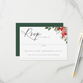 RSVP-Karte für botanische Chic Winter-Hochzeit RSVP Karte