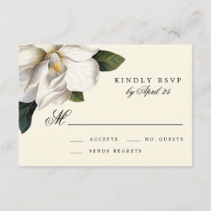 RSVP-Karte für botanische Hochzeiten im Süden Magn RSVP Karte