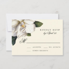 RSVP-Karte für botanische Hochzeiten im Süden Magn RSVP Karte