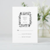 RSVP-Karte für botanisches Wasser RSVP Karte (Stehend Vorderseite)