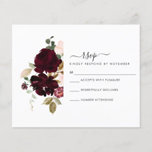RSVP-Karte für Burgund und Creme
