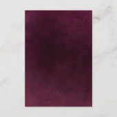 RSVP-Karte für Burgund und Gold-Hochzeiten Hinweiskarte (Rückseite)