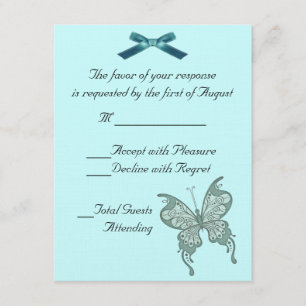 RSVP-Karte für Butterfly Wedding RSVP Karte