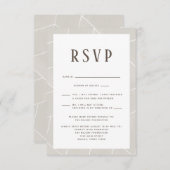 RSVP-Karte für Creme Geometric Gala RSVP Karte (Vorne/Hinten)