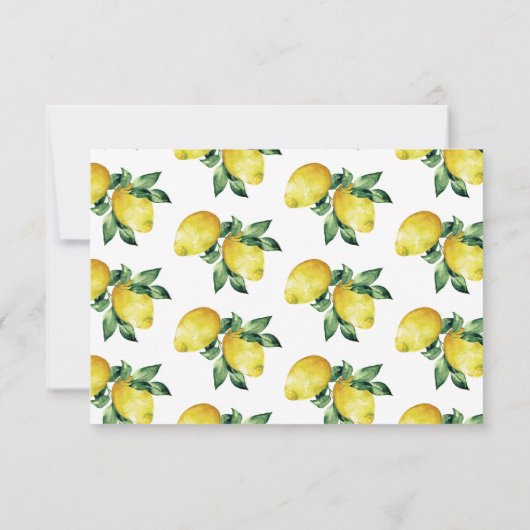 RSVP-Karte für das Brautparty Lemon RSVP Karte (Rückseite)