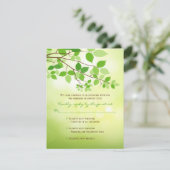 RSVP-Karte für das Camping "Leafy Branches" RSVP Karte (Stehend Vorderseite)