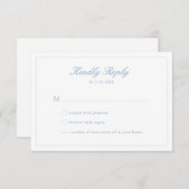 RSVP-Karte für das Hochzeitsskript-Wappen Einladung (Vorne/Hinten)