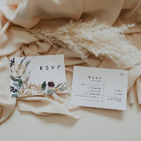 RSVP-Karte für das Lied der weißen Blume