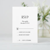 RSVP-Karte für das Party Minimalistische Altersvor RSVP Karte (Stehend Vorderseite)