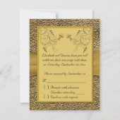 RSVP-Karte für das Schwarze und das Goldene Herz RSVP Karte (Rückseite)