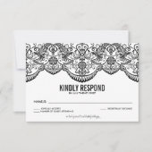 RSVP-Karte für das Schwarzweißbild RSVP Karte (Vorderseite)