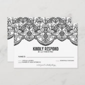 RSVP-Karte für das Schwarzweißbild RSVP Karte (Vorne/Hinten)