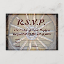 RSVP-Karte für das Südwestwagenrad