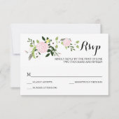 RSVP-Karte für den Blumengarten - weiß RSVP Karte (Vorderseite)