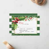 RSVP-Karte für den grünen Urlaub von Holly und Ber Mitteilungskarte (Vorderseite/Rückseite Beispiel)