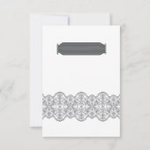 RSVP-Karte für den Spitzendunkelfederhalter RSVP Karte (Rückseite)