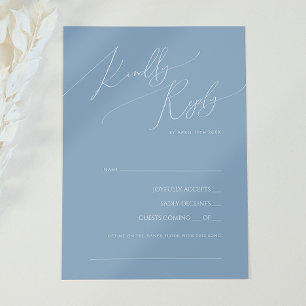 RSVP-Karte für die Abfrage von Whimsikskript-Dusty RSVP Karte