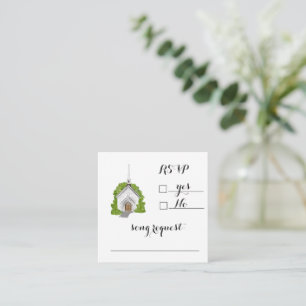 RSVP-Karte für die Aquarellkirche Begleitkarte