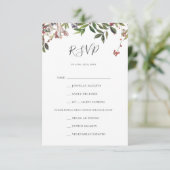 RSVP Karte für die Auswahl des Botanischen Menüs f (Stehend Vorderseite)