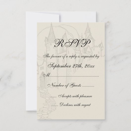 RSVP-Karte für die bedingungslose Liebe RSVP Karte (Rückseite)