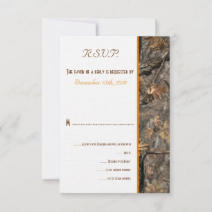 RSVP-Karte für die Camouflage des Jägers RSVP Karte