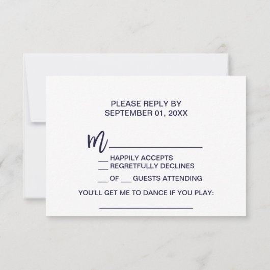 RSVP-Karte für die Goldene Rose im Herbst RSVP Karte (Rückseite)