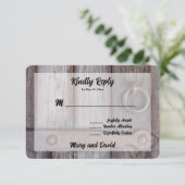 RSVP-Karte für die Hochzeit an der Handtür des Han RSVP Karte (Stehend Vorderseite)