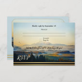 RSVP-Karte für die Hochzeit der Kunstlandschaft Einladung (Vorne/Hinten)