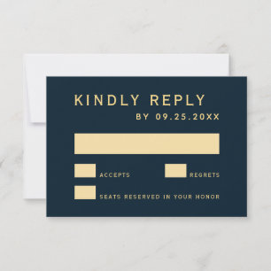 RSVP-Karte für die Hochzeit eines blauen Rustikale RSVP Karte