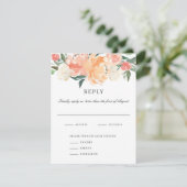 RSVP-Karte für die Hochzeit von Aquarellfarben mit Einladung (Stehend Vorderseite)