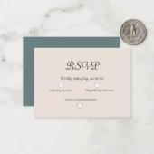 RSVP-Karte für die Hochzeit von Cream Sage Mitteilungskarte (Vorderseite/Rückseite Beispiel)