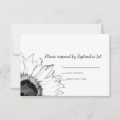 RSVP-Karte für die Hochzeit von Schwarzweiß-Sonnen RSVP Karte (Vorderseite)