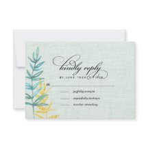 RSVP-Karte für die Hochzeitsfeier mit blühender Wa